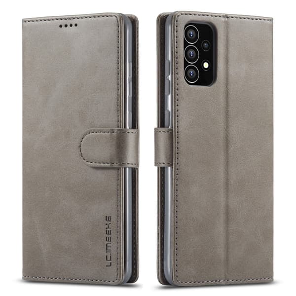 LC.Imeeke läder Samsung Galaxy A53 5G fodral - Silver/Grå Silvergrå