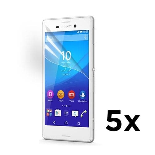 5 Brikker Skjermbeskyttere til Sony Xperia M4 Aqua. Transparent
