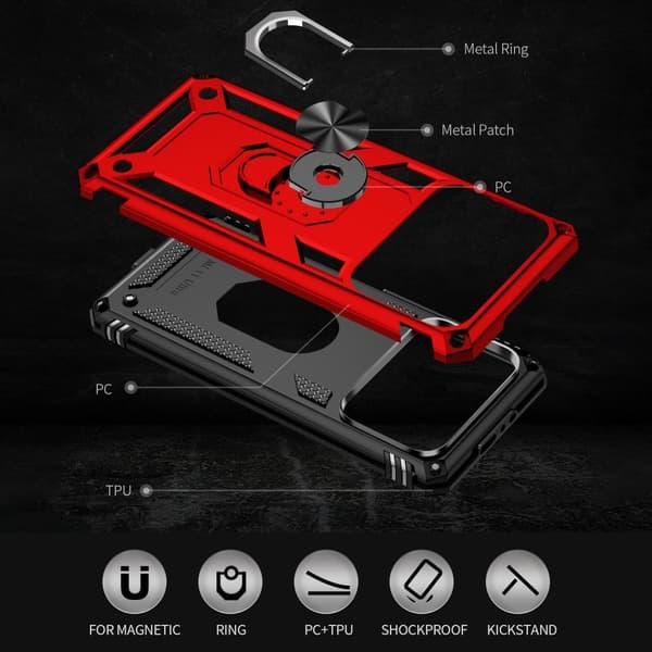 Bofink Combat Xiaomi Mi 11 Ultra Suojakotelo - Punainen Red
