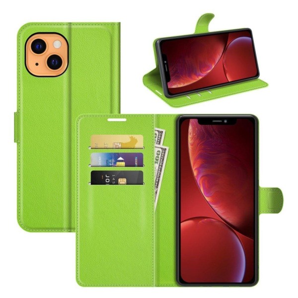 Klassisk iPhone 13 flip etui - Grøn Green