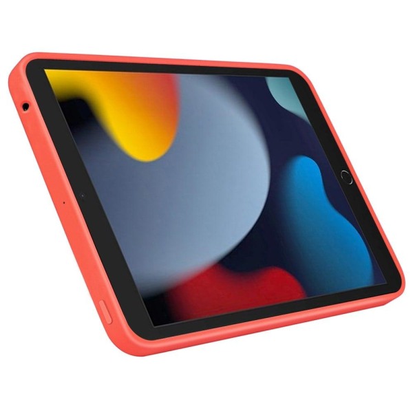 iPad 10.2 (2021)/(2020)/(2019) Soft Liquid Silicone Bumper Slim Fit stødsikkert Protective Phone Case - Rød Red