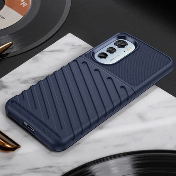 Thunder Motorola Moto Edge 2022 Suojakotelo - Sininen Blue