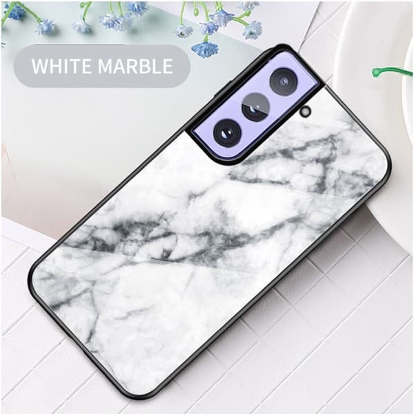 Fantasy Marble Samsung Galaxy S21 Plus Deksel - Hvit White