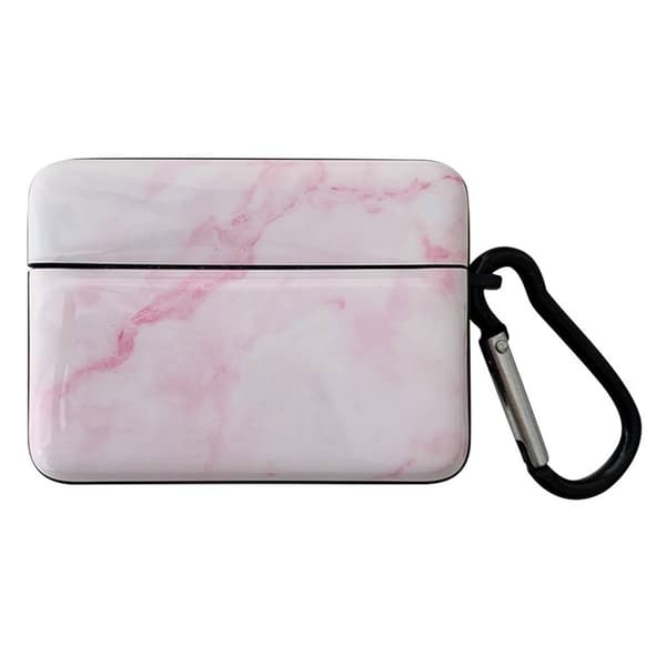 Airpods Pro-etui med marmormønster - Lyserød Pink