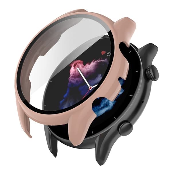 Amazfit GTR 3 / GT3 Pro ramme + hærdet glas - Lyserød Pink