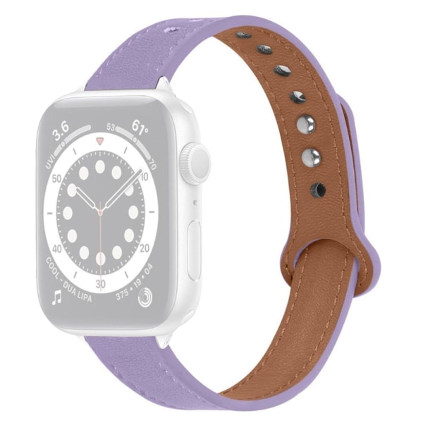 Apple Watch Series 8 (45mm) / Watch Ultra top layer cowhide genu Purple