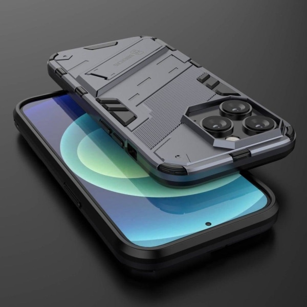 Shockproof Hybrid Suojakuori With A Modern Touch For iPhone 14 Pro Max - Tummansininen Blue