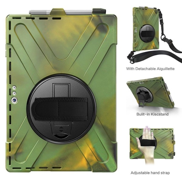 Microsoft Surface Pro 6 X-Form Kombo Etui - Militærgrønn Green