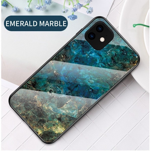 Fantasy Marmor iPhone 11 skal - Smaragd Grön