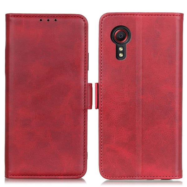 Samsung Galaxy Xcover 7 nahkainen lompakokkotelo - Punainen Red