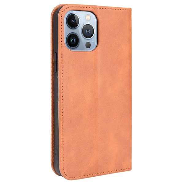 Bofink Vintage läder iPhone 14 Pro fodral - Brun Brun