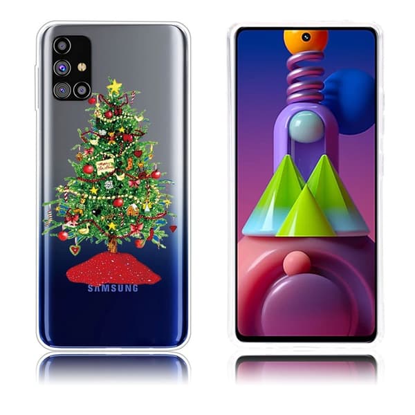 Juletaske til Samsung Galaxy M51 - Farverigt Juletræ Green