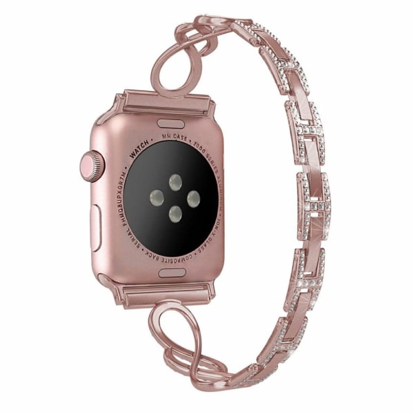 Apple Watch Series 8 (41mm) rhinestone décor wrist strap - Pink Pink