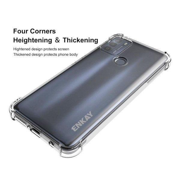 ENKAY klart faldsikkert etui til Motorola Moto G50 Transparent