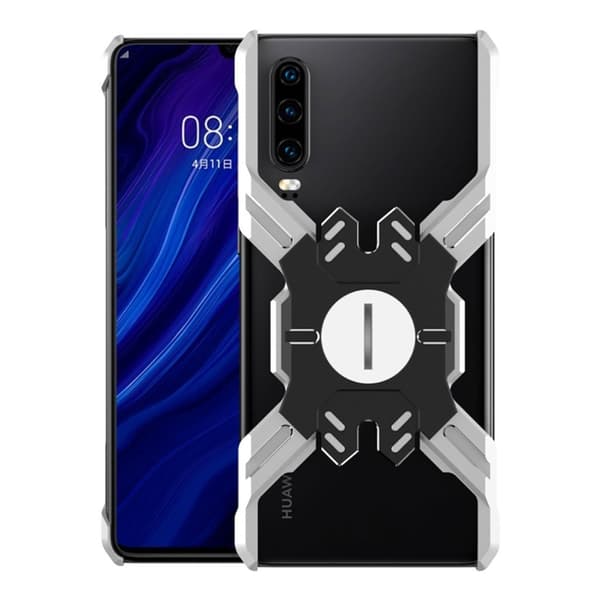 Heroes Huawei P30 X-Shape puskurikotelo - Musta / Hopea Multicolor
