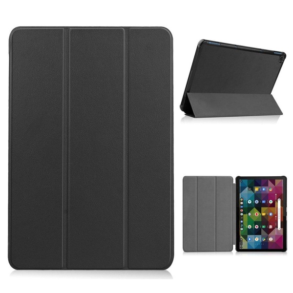 Lenovo Chromebook Duet litchi leather flip case - Black Black