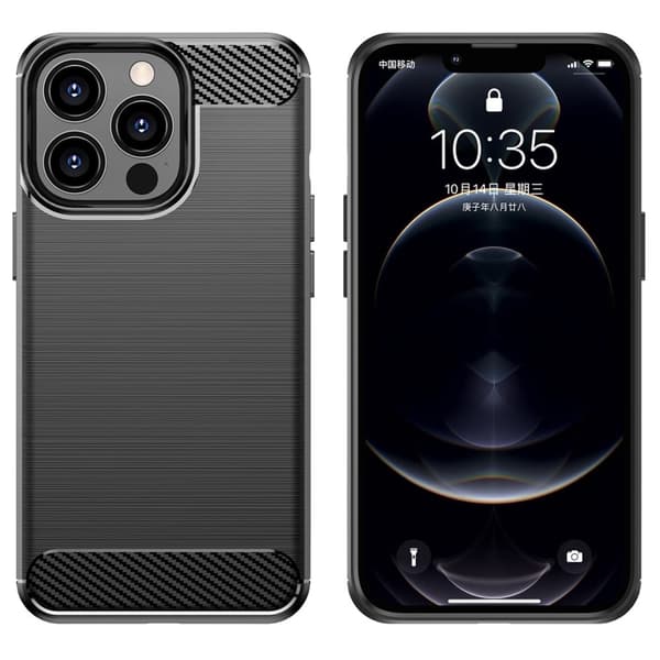 Carbon Flex Etui iPhone 13 Pro Max - Svart Black