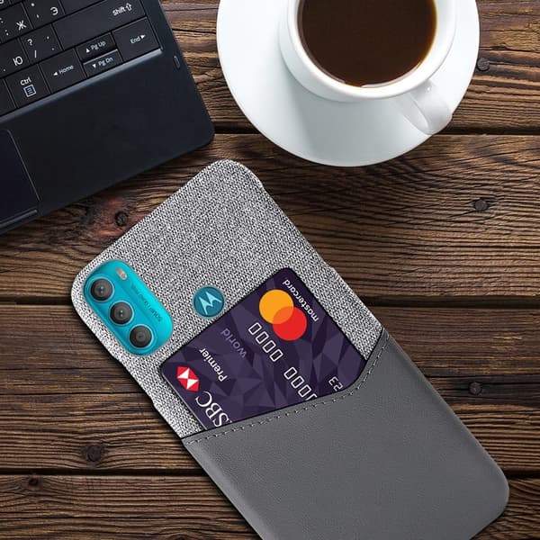 Bofink Motorola Moto G71 5G Kort Cover - Grå Silver grey