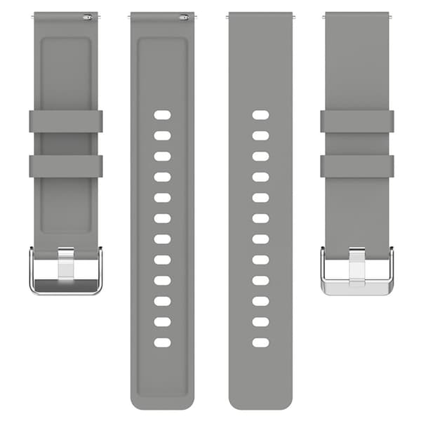 Amazfit Bip 3 / Bip S klockarmband i silikon med silverspänne - Grå Silvergrå