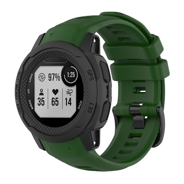Garmin Instinct 2S silikonikellon hihna - Armeijan Vihreä Green