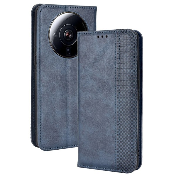 Bofink Vintage Xiaomi 12s Ultra Læder Etui - Blå Blue