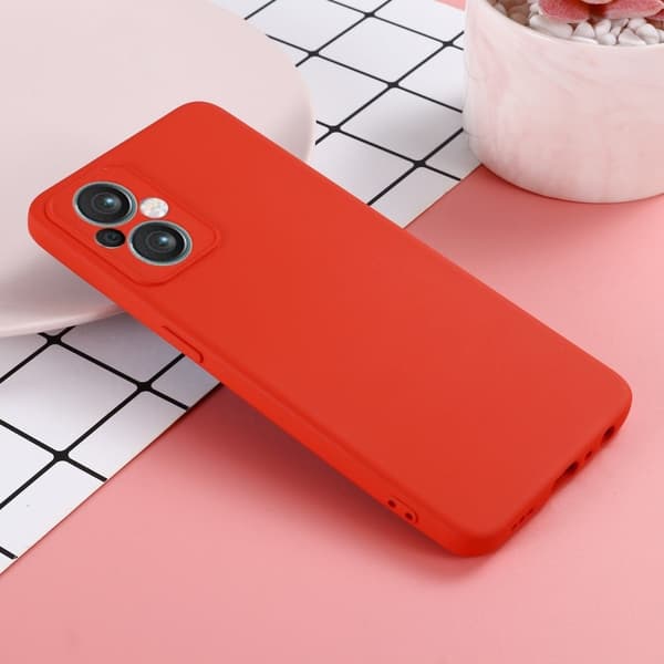 Matt flytende silikondeksel for OnePlus Nord N20 5G - Rød Red
