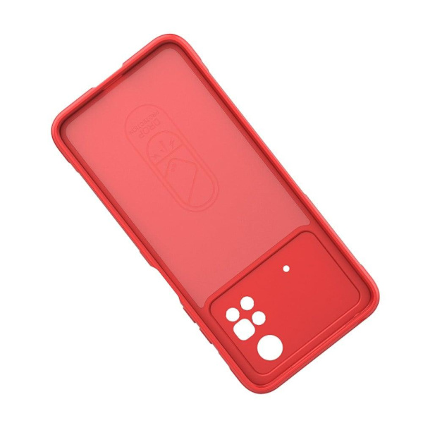Blødt grebsformet cover til Xiaomi Poco M4 Pro - Rød Red