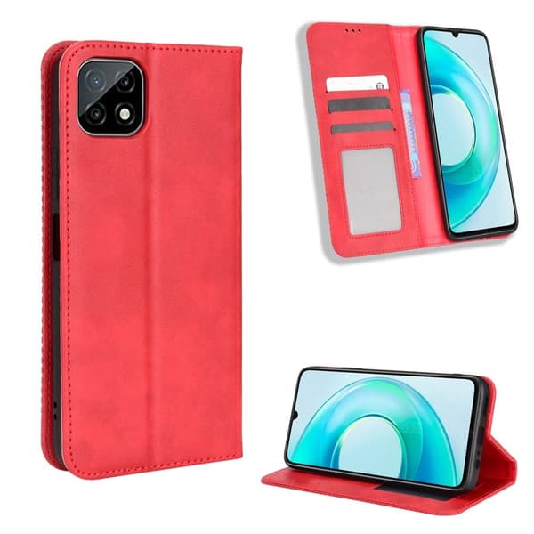 Bofink Vintage Wiko T3 Nahkakotelo - Punainen Red