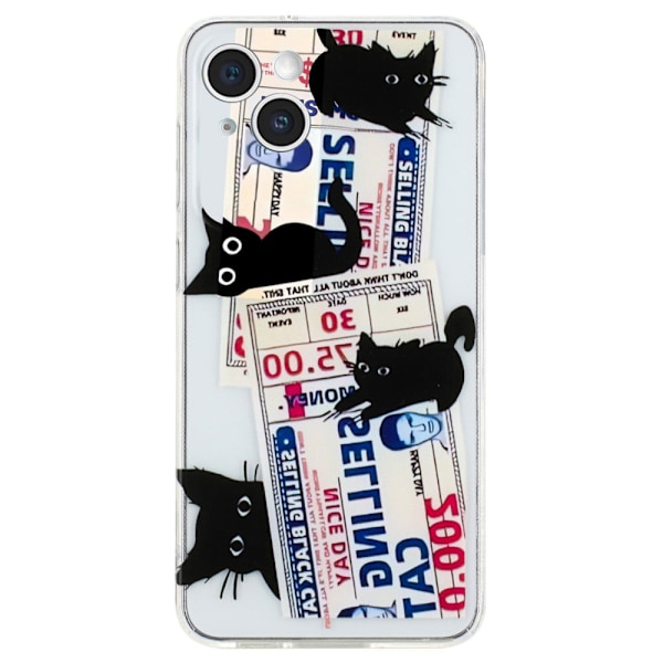 Deco iPhone 15 Plus deksel - Svart Katt Black