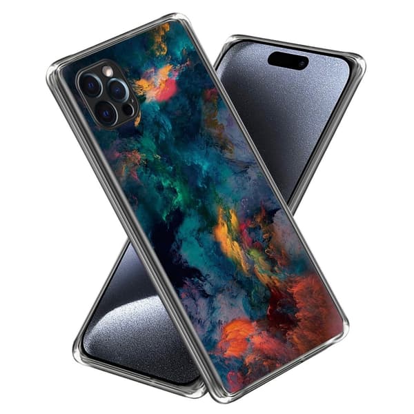 Deco iPhone 16 Pro kotelot - Värikkäitä Pilviä Blue