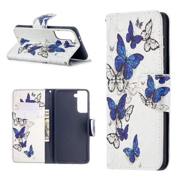 Wonderland Samsung Galaxy S21 Flip Case - Ihana perhonen Blue