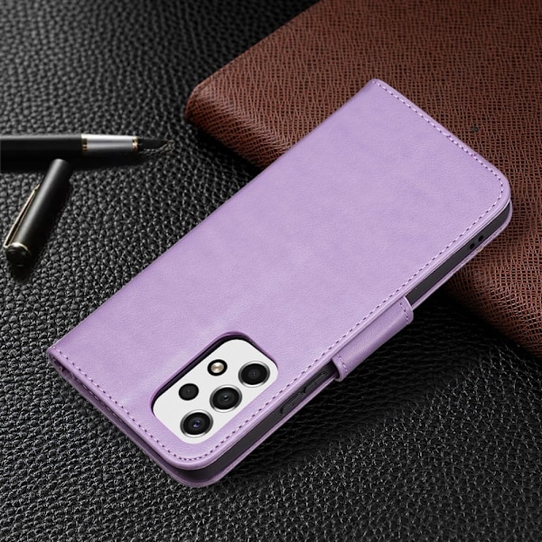 Butterfly läder Samsung Galaxy A53 5G fodral - Lila Lila