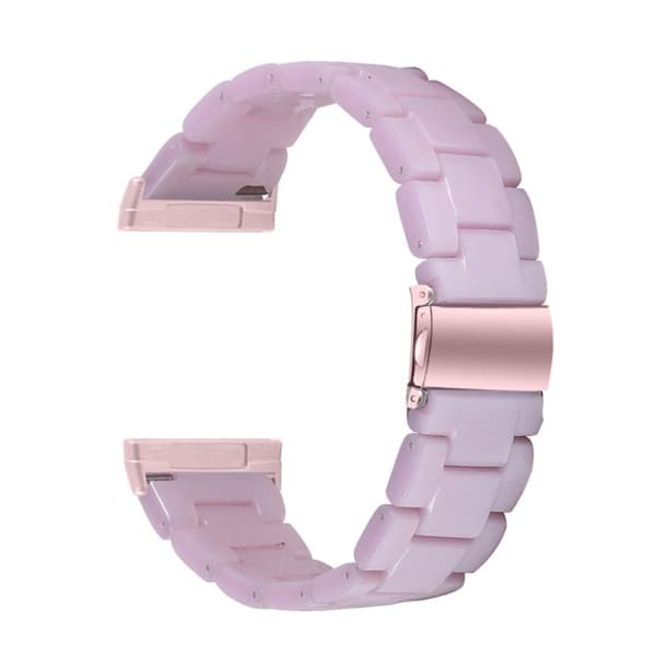Fitbit Sense 2 / Versa 4 harpiksrem med metalspænde - Lyselilla Purple