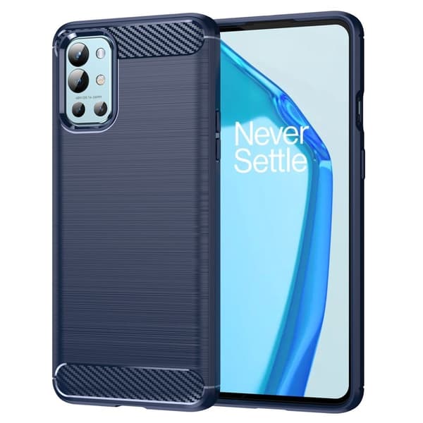 Carbon Flex Suojakotelo OnePlus 9R - Sininen Blue