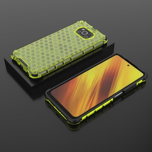 Bofink Honeycomb Xiaomi Poco X3 / Xiaomi Poco X3 NFC skal - Grön Grön