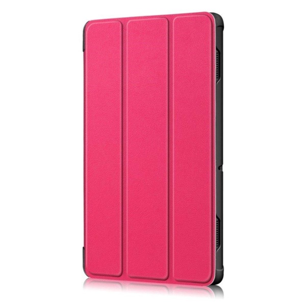 Lenovo Tab E10 stødabsorberende læder flip etui - Rosa Pink
