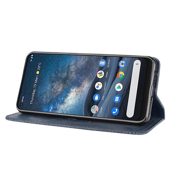 Bofink Vintage läder Nokia 8.3 5G fodral - Blå Blå