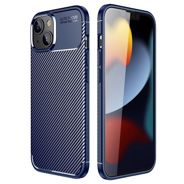 Carbon Shield iPhone 14 Plus kotelot - Sininen Blue