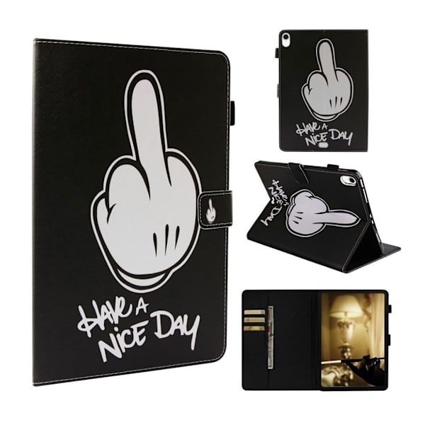 iPad Pro 11" (2018) mønstered læder flip etui - Have A Nice Day Multicolor