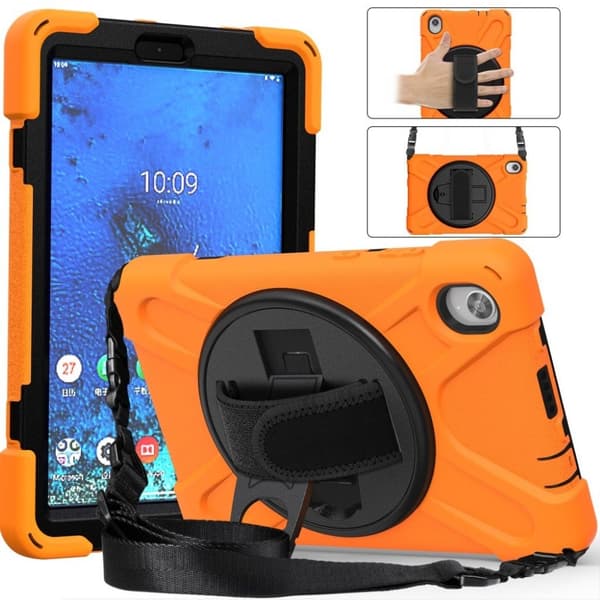 Lenovo Tab M8 360 vridbart silikonfodral - Orange Orange