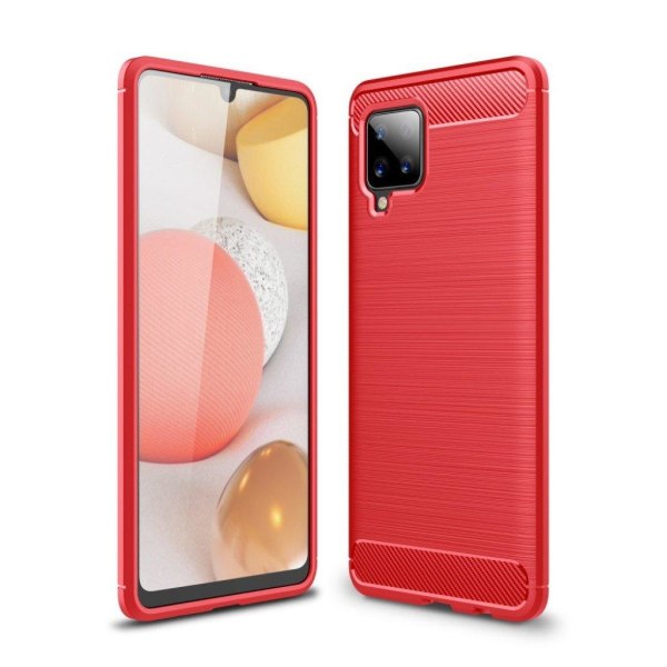 Carbon Flex etui - Samsung Galaxy A42 5G - rød Red