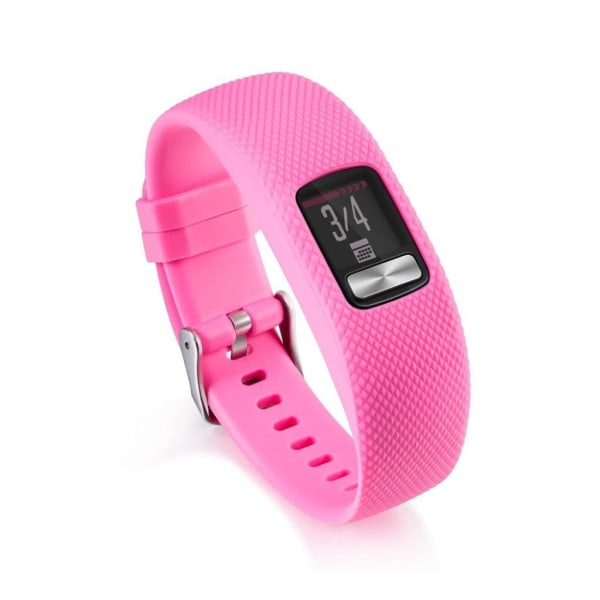 Garmin Vivofit 4 lozenge tekstur TPU silikone urrem - Rose Pink