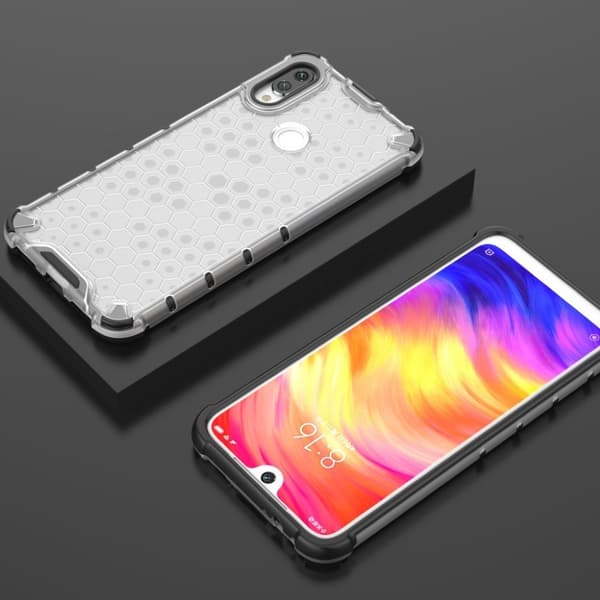 Bofink Honeycomb Xiaomi Redmi Note 7 deksel - Hvit White