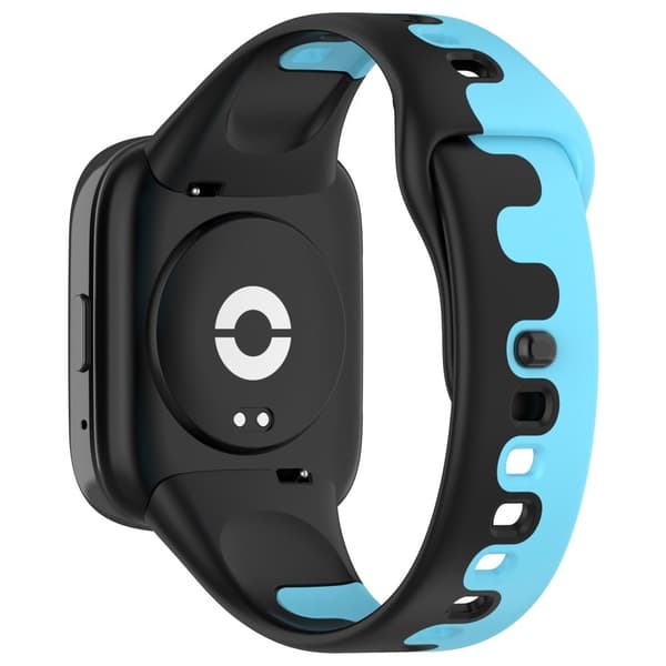 Xiaomi Redmi Watch 3 Active / Lite 3 splejsning farve silikone rem - Sort / Blå Blue