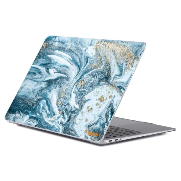 HAT PRINCE Fodral till MacBook Pro 14 M1 / M1 Max (A2442, 2021) med streamerljusmönster - Blågrön Marmor Blå