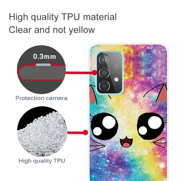 Deco Samsung Galaxy A72 5G kotelot - Söpö Kuvio Multicolor