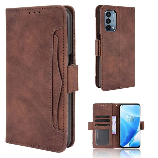 Moderni Nahkalaukku For OnePlus Nord N200 5G - Ruskea Brown