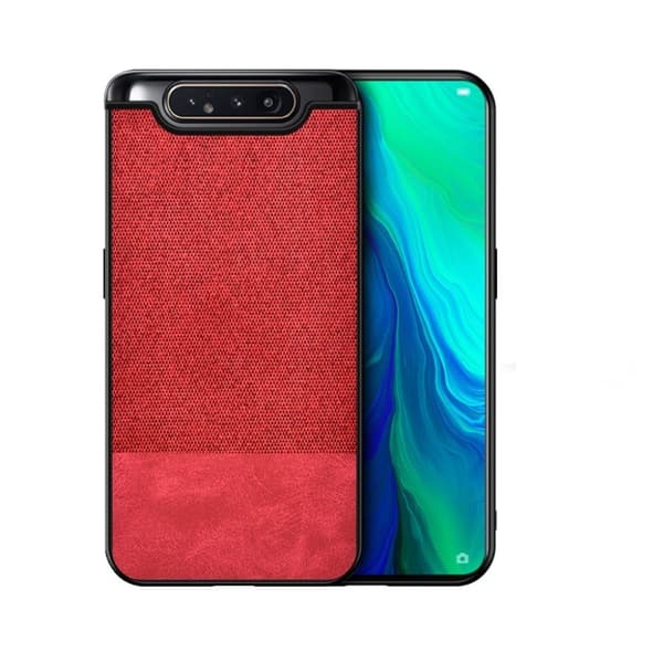 Berlin Samsung Galaxy A80 cover - PU læder + klud / Rød Red