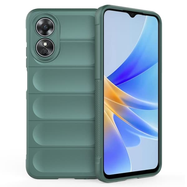 Mjukt greppformat Oppo A17 skal - Grön Grön