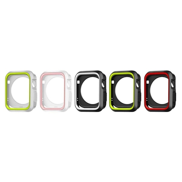 Apple Watch 38mm Silikone cover - Sort/hvid White